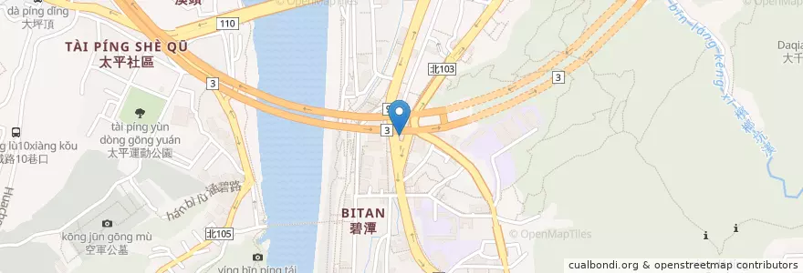 Mapa de ubicacion de 好口味海溪產 en Tayvan, 新北市, 新店區.