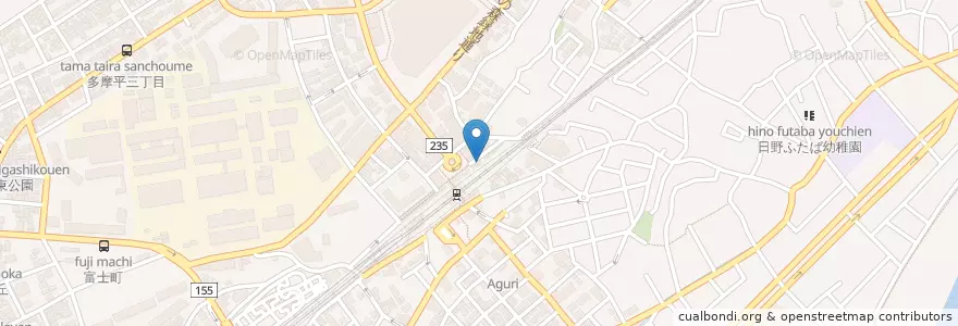 Mapa de ubicacion de やきとりまこっちゃん en Japan, Tokio, 日野市.