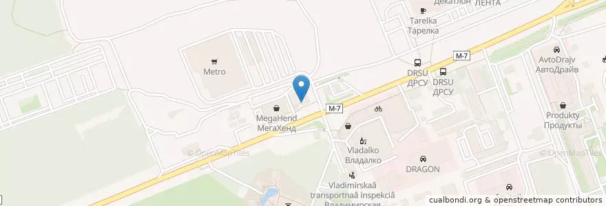 Mapa de ubicacion de Кофе en روسيا, Центральный Федеральный Округ, فلاديمير أوبلاست, Городской Округ Владимир.
