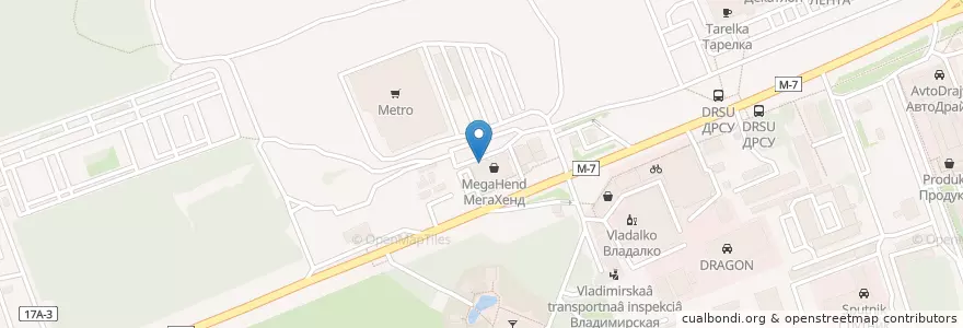 Mapa de ubicacion de Аква-Дом en Rússia, Distrito Federal Central, Владимирская Область, Городской Округ Владимир.