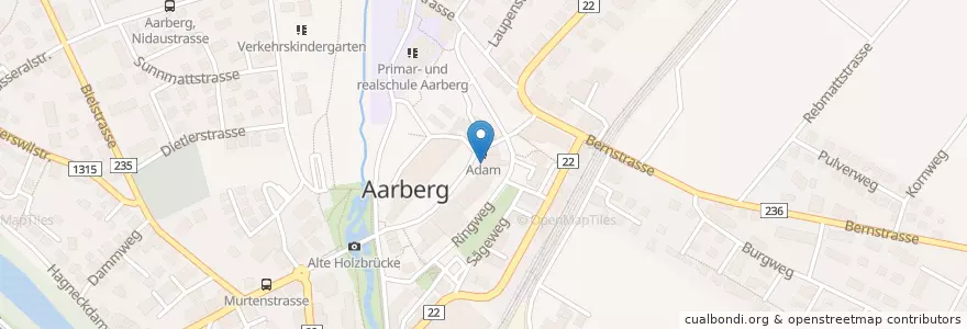 Mapa de ubicacion de Jäger en Schweiz, Bern, Verwaltungsregion Seeland, Verwaltungskreis Seeland, Aarberg.