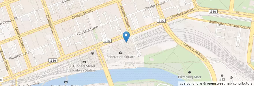 Mapa de ubicacion de In A Rush en Avustralya, Victoria, City Of Melbourne.