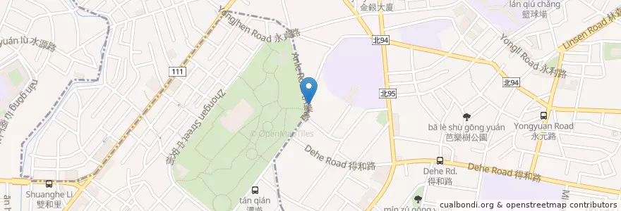 Mapa de ubicacion de E61 咖啡場所 en Taiwan, Nuova Taipei, Yonghe.