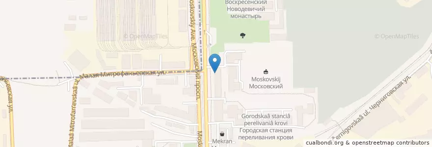 Mapa de ubicacion de Открытие en Russland, Föderationskreis Nordwest, Oblast Leningrad, Sankt Petersburg, Moskauer Rajon, Округ Московская Застава.