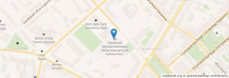 Mapa de ubicacion de Областная детская библиотека en ロシア, 極東連邦管区, マガダン州, マガダン管区.