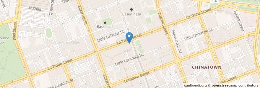 Mapa de ubicacion de Snag Stand en Australien, Victoria, City Of Melbourne.