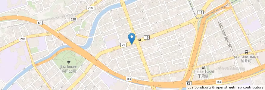 Mapa de ubicacion de もつ串焼 煮込み もつしげ en ژاپن, 神奈川県, 横浜市, 南区.