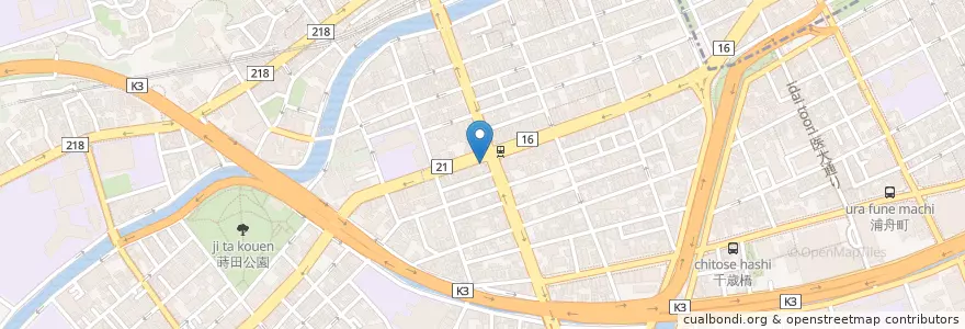 Mapa de ubicacion de 焼鳥 番吉 en 日本, 神奈川県, 横浜市, 南区.