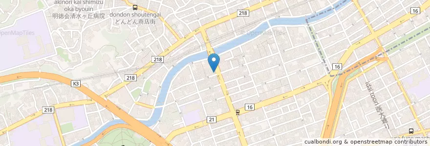 Mapa de ubicacion de 炭火やきとり 大黒家 en 日本, 神奈川県, 横浜市.