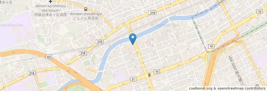Mapa de ubicacion de 支那そば 流星軒 en 日本, 神奈川県, 横浜市.