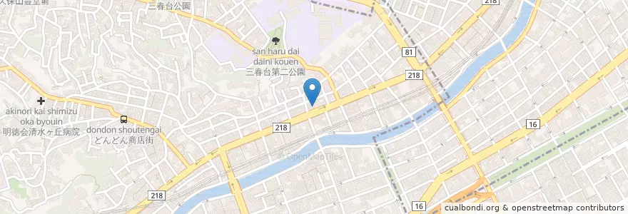 Mapa de ubicacion de すき家 en 日本, 神奈川県, 横浜市.