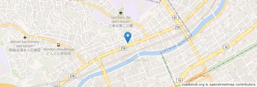 Mapa de ubicacion de 家系 あってりラーメン en 일본, 가나가와현, 요코하마시.