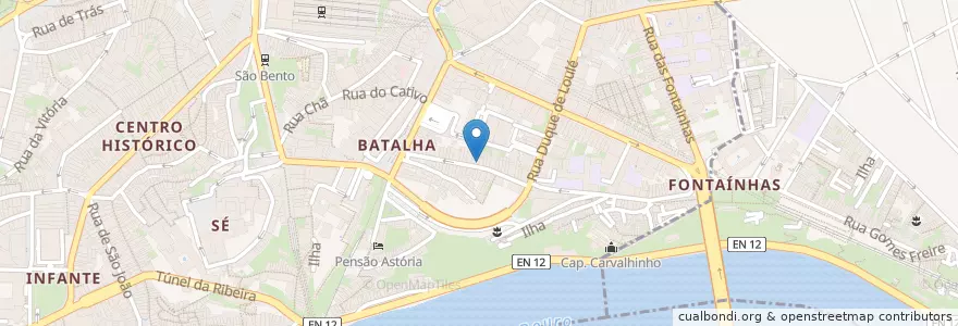 Mapa de ubicacion de Copa Kabana Strip Club en البرتغال, المنطقة الشمالية (البرتغال), Área Metropolitana Do Porto, بورتو, بورتو, Cedofeita, Santo Ildefonso, Sé, Miragaia, São Nicolau E Vitória.