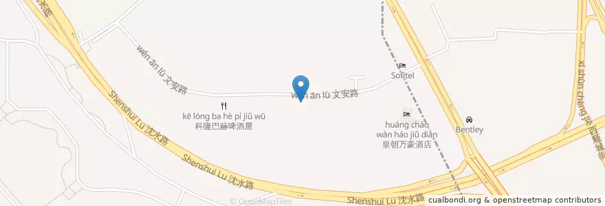 Mapa de ubicacion de Cafe Bene en Cina, Liaoning, 沈阳市, 和平区, 南湖街道.
