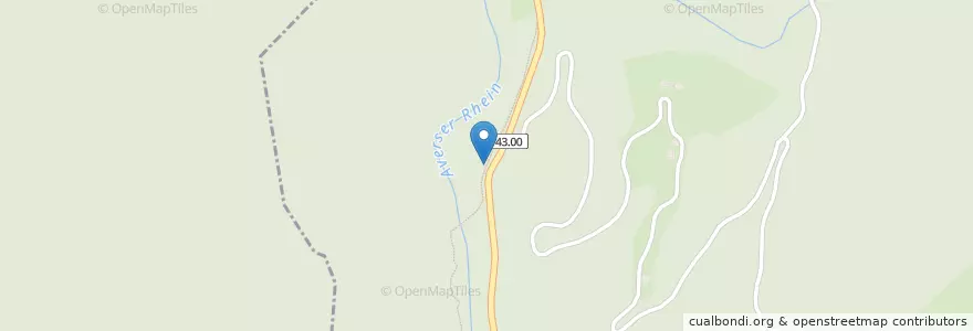 Mapa de ubicacion de Bodhi Camping en Suiza, Grisones, Viamala, Ferrera.
