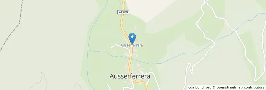Mapa de ubicacion de Gasthaus Edelweis en Switzerland, Graubünden/Grigioni/Grischun, Viamala, Ferrera.