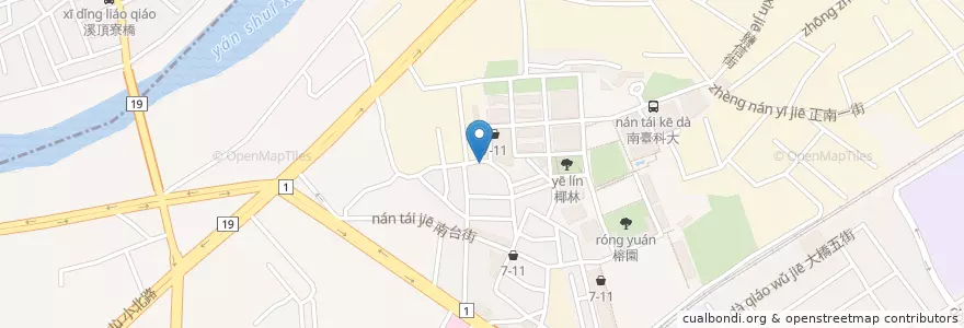 Mapa de ubicacion de 馬來小館 en Taiwan, Tainan, Yongkang District.