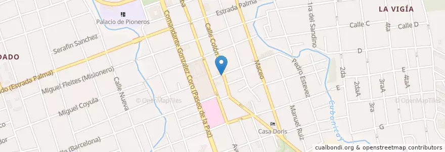 Mapa de ubicacion de Farmacia de Colon y A.Oms en Küba, Villa Clara, Santa Clara, Ciudad De Santa Clara.
