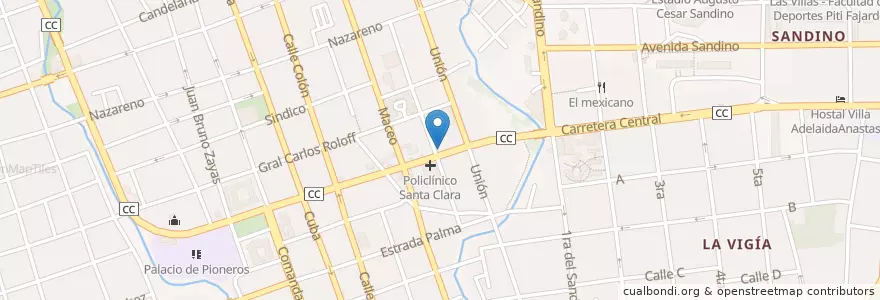 Mapa de ubicacion de El Pavito en Cuba, Villa Clara, Santa Clara, Ciudad De Santa Clara.