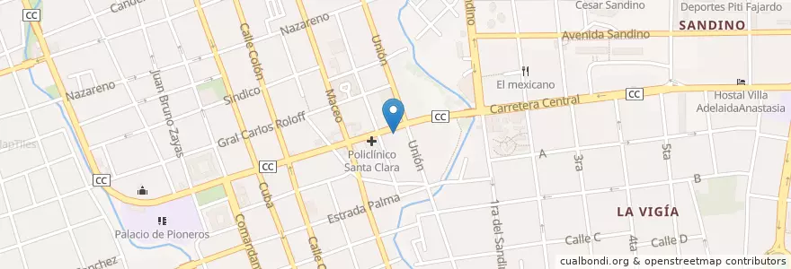 Mapa de ubicacion de La Carreta en 古巴, Villa Clara, Santa Clara, Ciudad De Santa Clara.