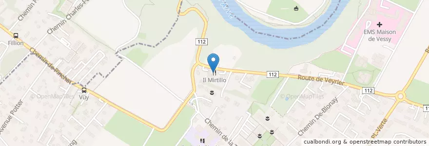 Mapa de ubicacion de Il Mirtillo en Suíça, Genève, Genève, Veyrier.