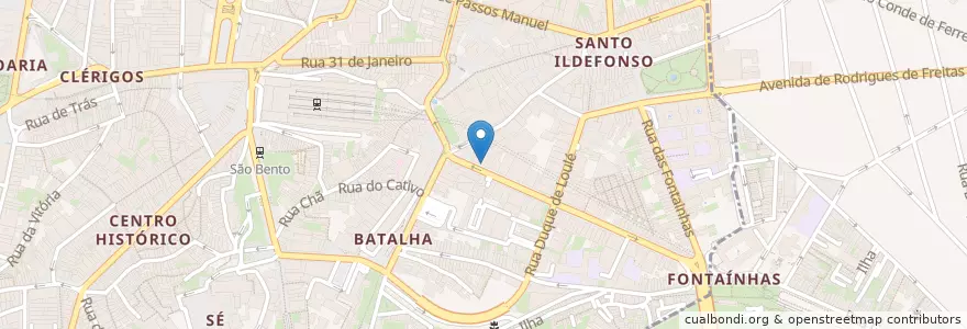 Mapa de ubicacion de Lobito en پرتغال, Norte, Área Metropolitana Do Porto, Porto, Porto, Cedofeita, Santo Ildefonso, Sé, Miragaia, São Nicolau E Vitória.