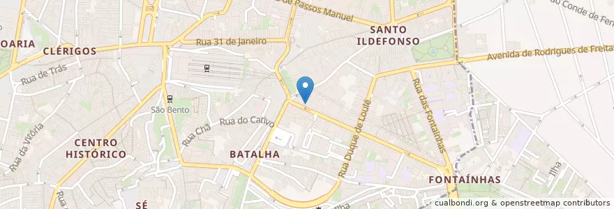 Mapa de ubicacion de Bom Gosto en Portugal, Nord, Área Metropolitana Do Porto, Porto, Porto, Cedofeita, Santo Ildefonso, Sé, Miragaia, São Nicolau E Vitória.