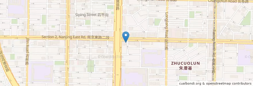 Mapa de ubicacion de 自助餐 en 台湾, 新北市, 台北市, 中山区.