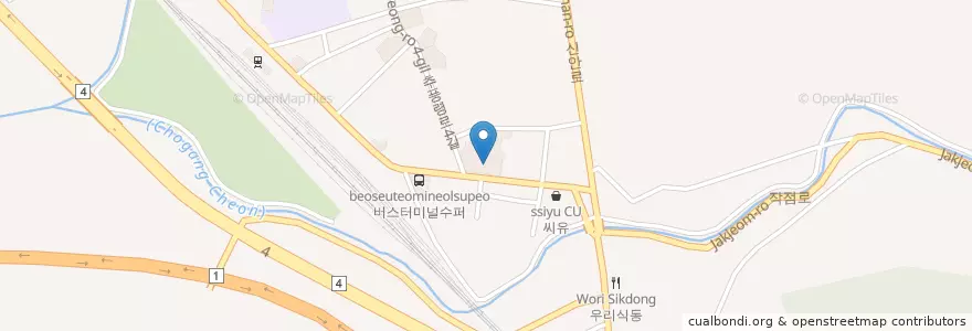Mapa de ubicacion de Nonghyup en Güney Kore, 충청북도, 영동군.