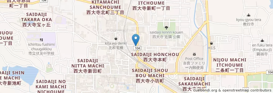 Mapa de ubicacion de HOT STAFF en 日本, 奈良県/奈良縣, 奈良市.