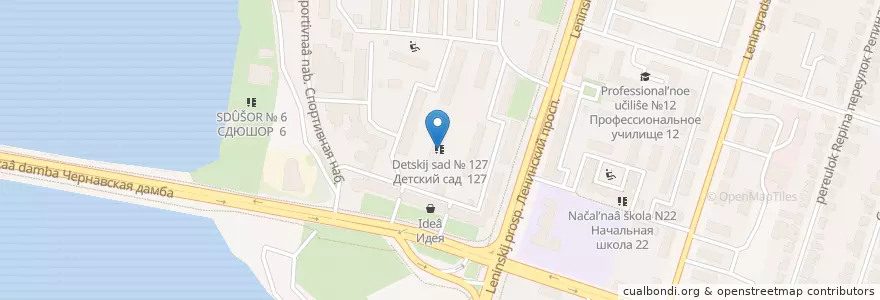 Mapa de ubicacion de Детский сад № 127 en Rusya Federasyonu, Центральный Федеральный Округ, Voronej Oblastı, Городской Округ Воронеж.