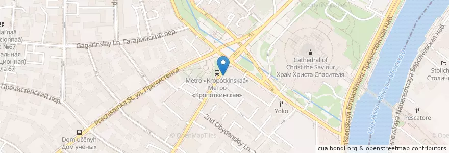 Mapa de ubicacion de Il Forno en Russia, Distretto Federale Centrale, Москва, Центральный Административный Округ, Район Хамовники.