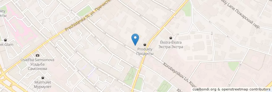 Mapa de ubicacion de Тифлисский дворик en Russia, Distretto Federale Centrale, Москва, Центральный Административный Округ, Район Хамовники.