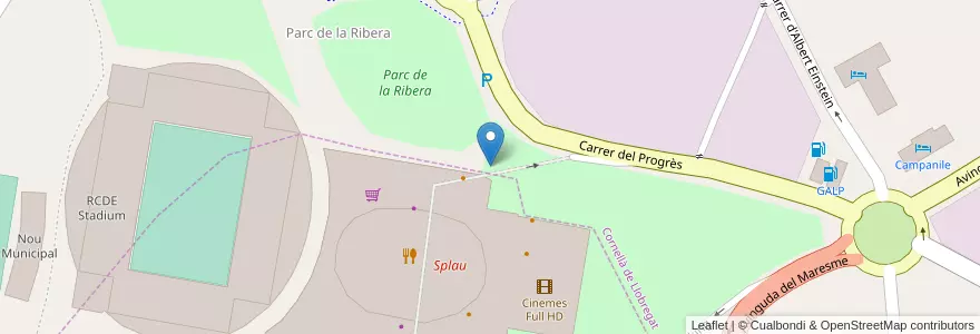 Mapa de ubicacion de 223 Carrer del Progrés - Centre Comercial I en Испания, Каталония, Барселона, Баш-Льобрегат, Cornellà De Llobregat.
