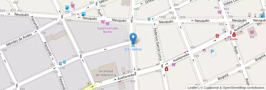 Mapa de ubicacion de 223 - Gainza en 아르헨티나, Ciudad Autónoma De Buenos Aires, 부에노스아이레스, Comuna 6.