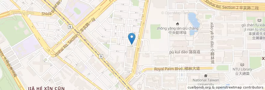 Mapa de ubicacion de 吉莉愛食堂 en Taiwan, Nuova Taipei, Taipei.
