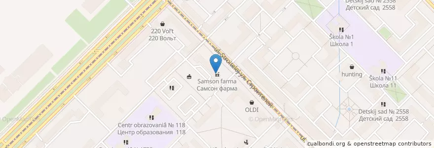 Mapa de ubicacion de Самсон-Фарма en 俄罗斯/俄羅斯, Центральный Федеральный Округ, Москва, Ломоносовский Район.