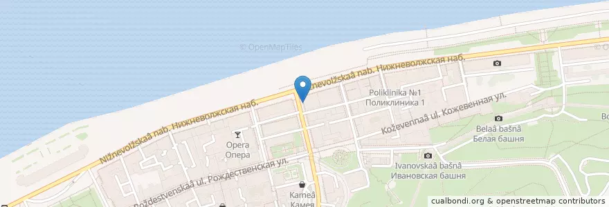 Mapa de ubicacion de Закусочная en Russie, District Fédéral De La Volga, Oblast De Nijni Novgorod, Городской Округ Нижний Новгород.