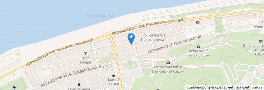 Mapa de ubicacion de Козьма Минич en Rusia, Приволжский Федеральный Округ, Óblast De Nizhni Nóvgorod, Городской Округ Нижний Новгород.