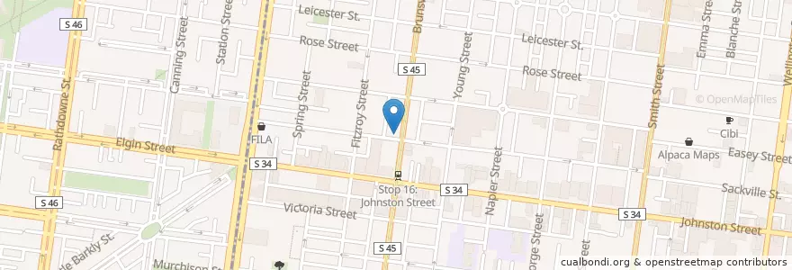 Mapa de ubicacion de China Bar en استرالیا, Victoria, City Of Yarra.