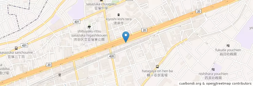 Mapa de ubicacion de ぼたん en Japan, 東京都, 渋谷区.