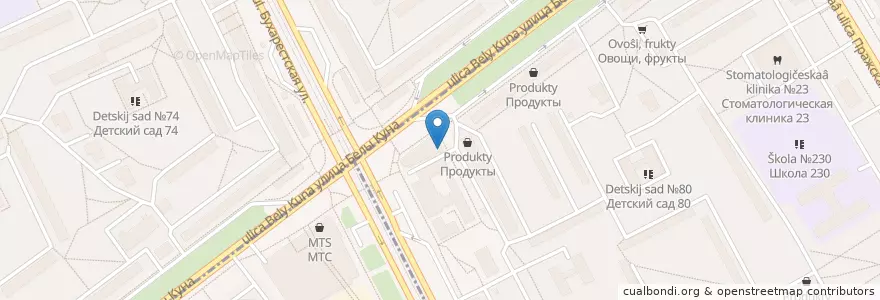 Mapa de ubicacion de спорт-бар en Russia, Северо-Западный Федеральный Округ, Oblast' Di Leningrado, San Pietroburgo, Фрунзенский Район, Округ № 72.