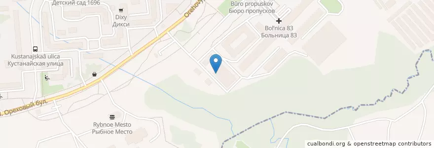 Mapa de ubicacion de Морг Городской клинической больницы № 83 en Rusia, Distrito Federal Central, Москва, Южный Административный Округ.
