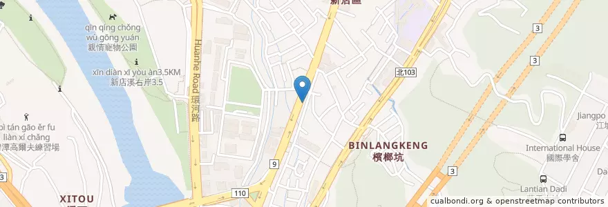 Mapa de ubicacion de 最便宜熱炒 en 台湾, 新北市, 新店区.