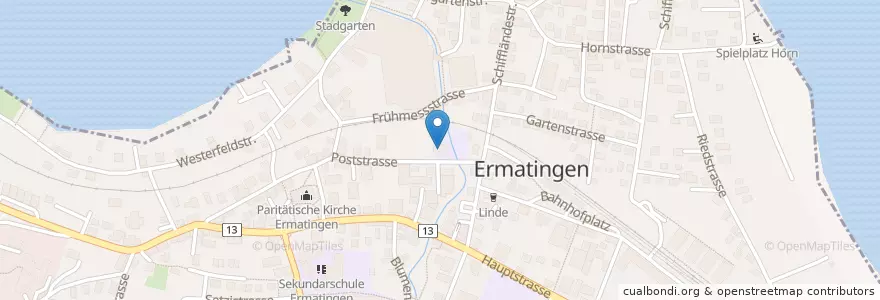 Mapa de ubicacion de Kindergarten en İsviçre, Thurgau, Bezirk Kreuzlingen, Ermatingen.