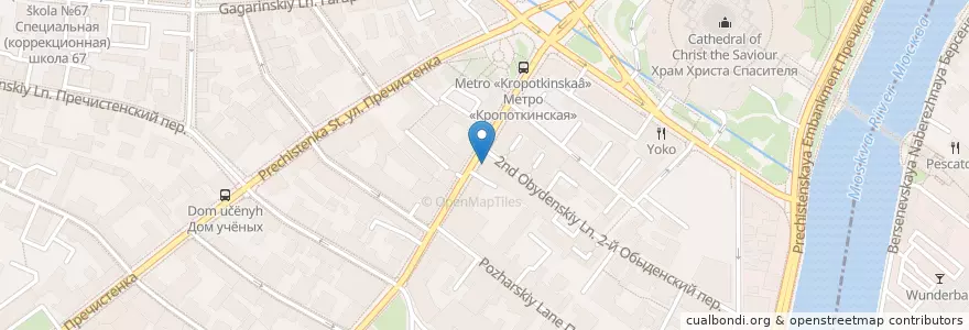 Mapa de ubicacion de City Bank en Russia, Distretto Federale Centrale, Москва, Центральный Административный Округ, Район Хамовники.