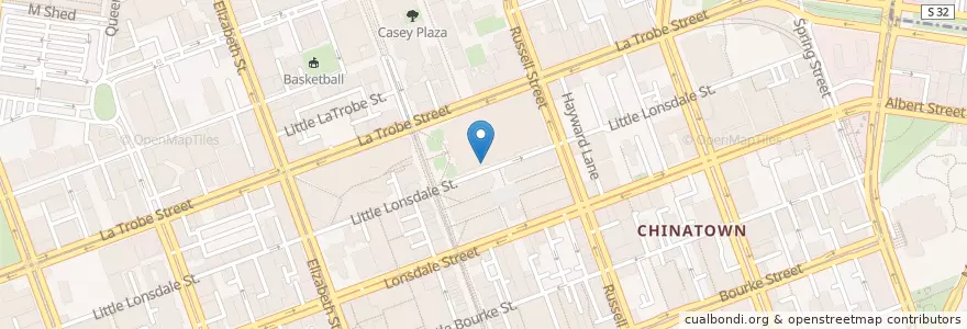 Mapa de ubicacion de The Moat Bar & Café en Australie, Victoria, City Of Melbourne.