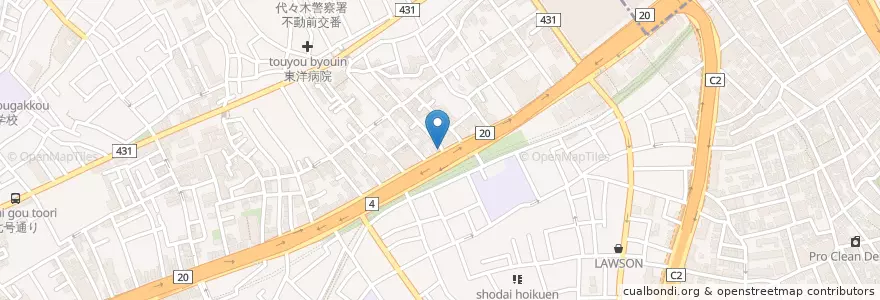 Mapa de ubicacion de La Siesta en اليابان, 東京都, 渋谷区.