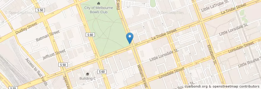 Mapa de ubicacion de Green Share Car en 澳大利亚, 维多利亚州, City Of Melbourne.