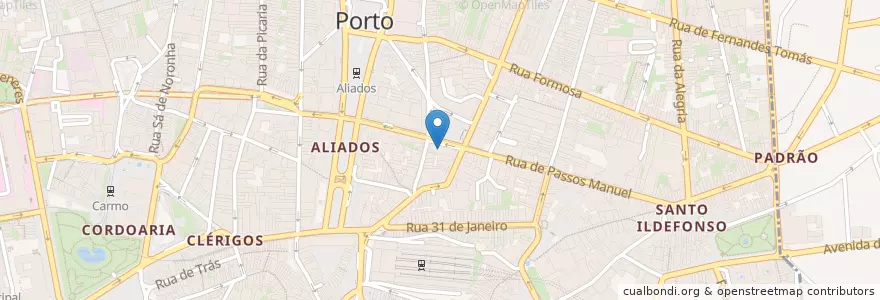 Mapa de ubicacion de Clínica Doutor Pinto Leite en ポルトガル, ノルテ, Área Metropolitana Do Porto, Porto, Porto, Cedofeita, Santo Ildefonso, Sé, Miragaia, São Nicolau E Vitória.